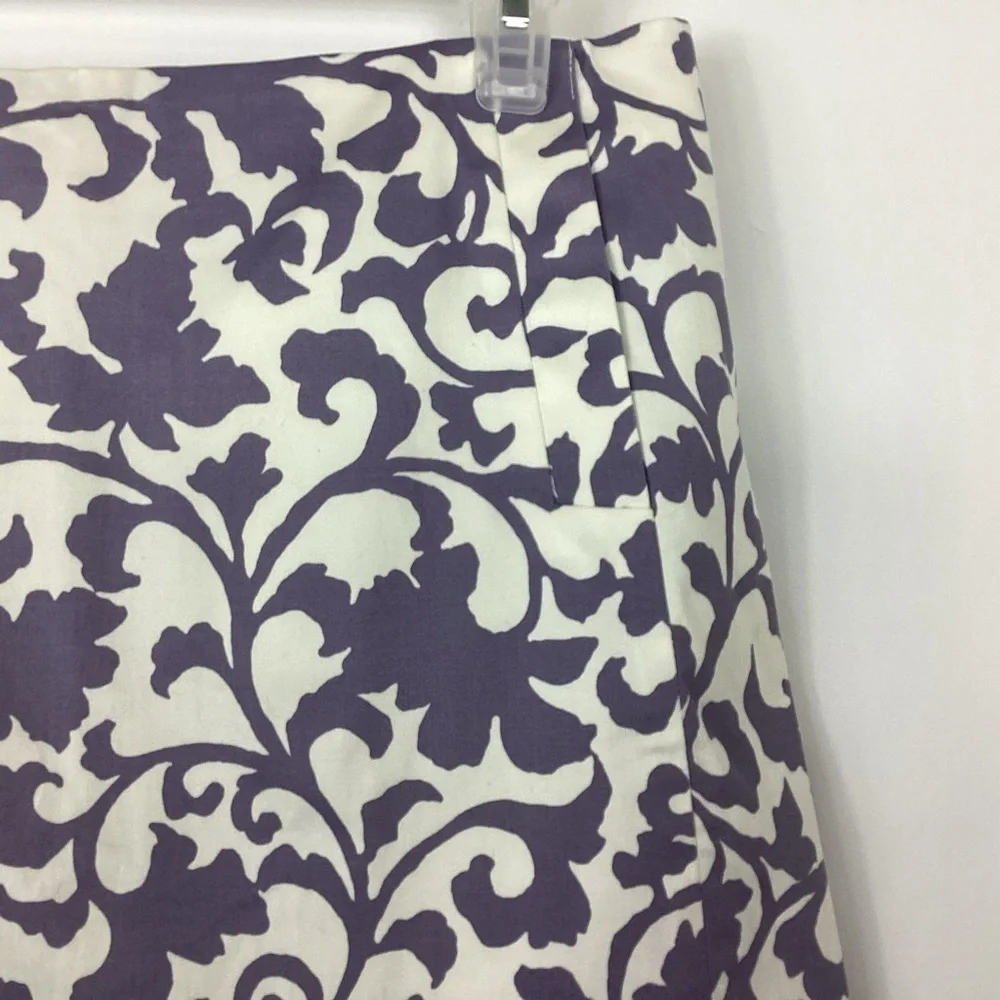 J. Crew Printed Cotton Sateen Skirt Size 4
